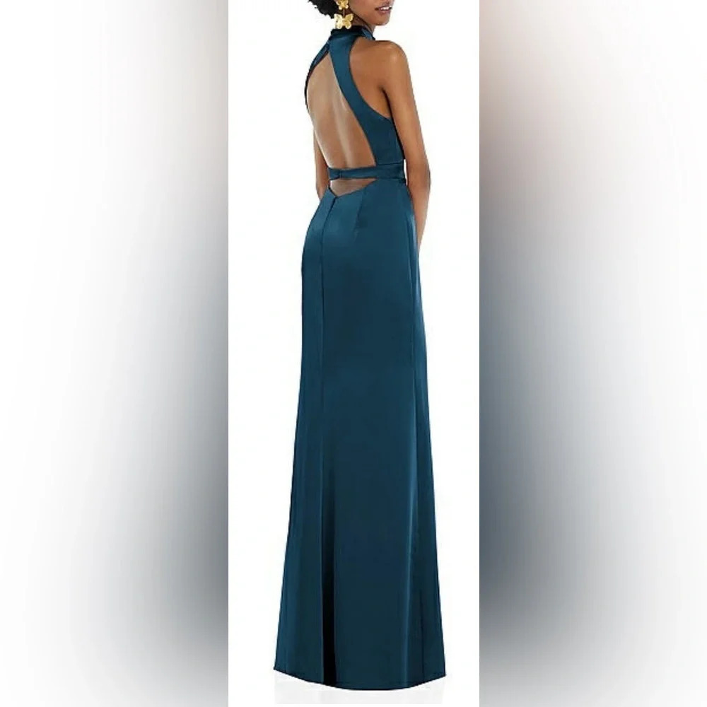 Lovely LB037 INSET WAIST BRIDESMAID DRESS in Atlantic Blue